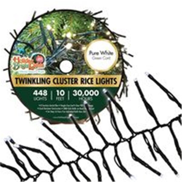 Maquina 10 ft. Cluster Rice Christmas Light Reel - Pure White - MA3675228
