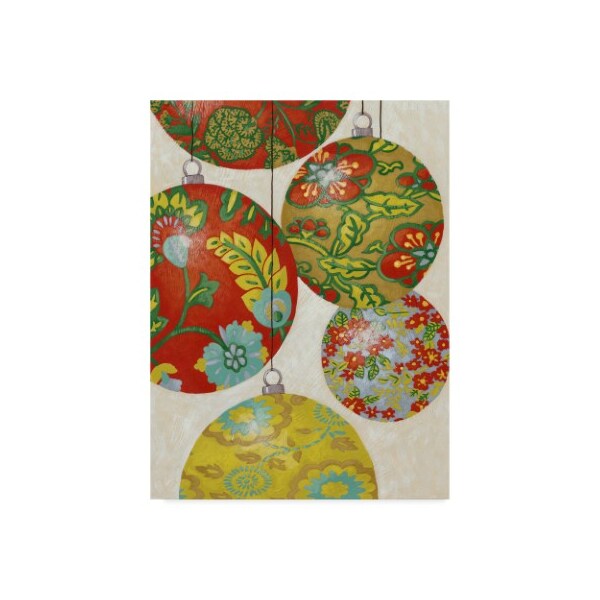 Trademark Fine Art Chariklia Zarris 'Christmas Cheer Ornaments Ii' Canvas Art, 14x19 - WAG01542-C1419GG