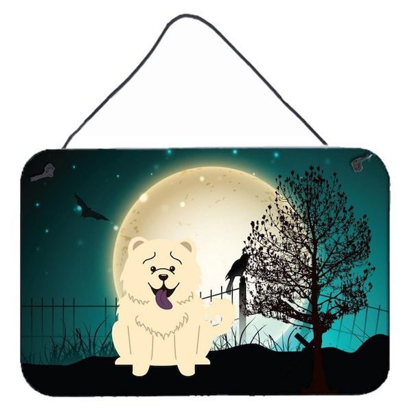 Carolines Treasures Halloween Scary Chow Chow White Wall or Door Hanging Prints - BB2330DS812