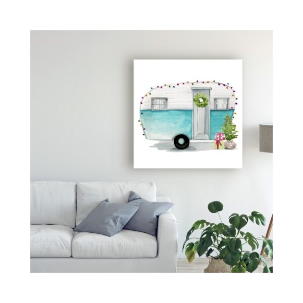 Trademark Fine Art Jennifer Paxton Parker 'Christmas Cars Ii' Canvas Art, 14x14 - WAG10047-C1414GG