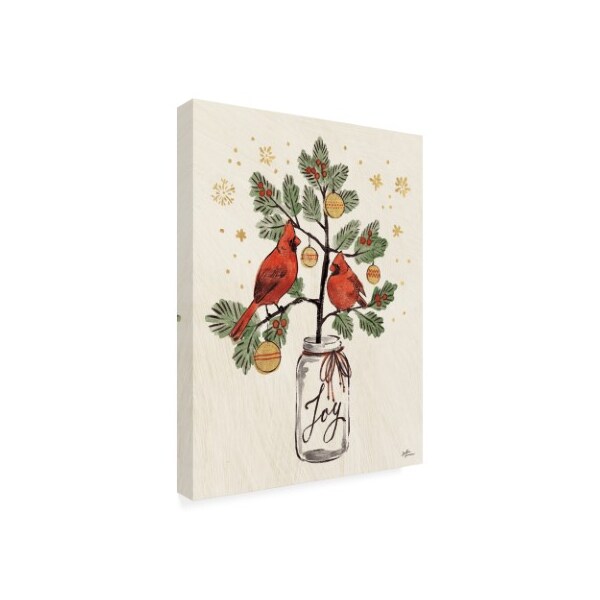 Trademark Fine Art Janelle Penner 'Christmas Lovebirds Xiv' Canvas Art, 14x19 - WAP10181-C1419GG