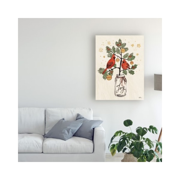 Trademark Fine Art Janelle Penner 'Christmas Lovebirds Xiv' Canvas Art, 14x19 - WAP10181-C1419GG