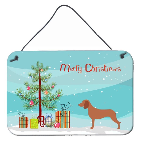 Carolines Treasures Bavarian Mountian Hound Christmas Wall or Door Hanging Prints - BB8447DS812