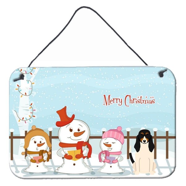 Carolines Treasures Merry Christmas Carolers Swiss Hound Wall or Door Hanging Prints - BB2375DS812