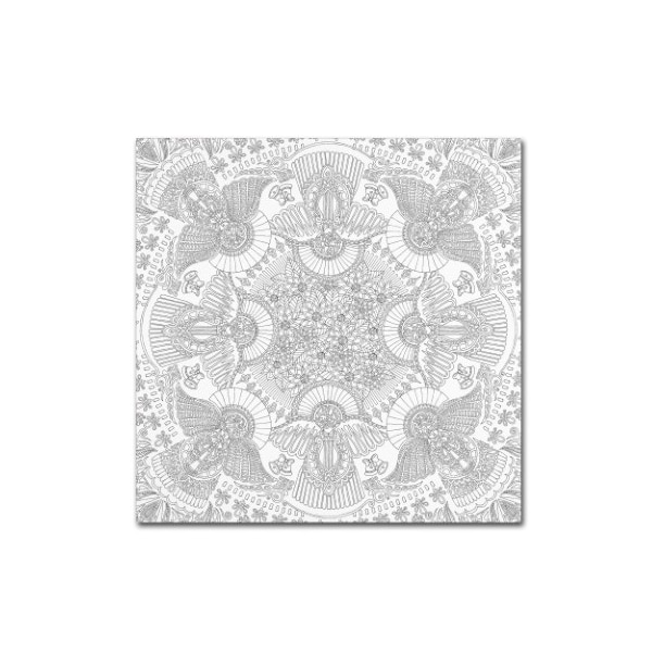 Trademark Fine Art Hello Angel 'Christmas Angels' Canvas Art, 14x14 - ALI2866-C1414GG