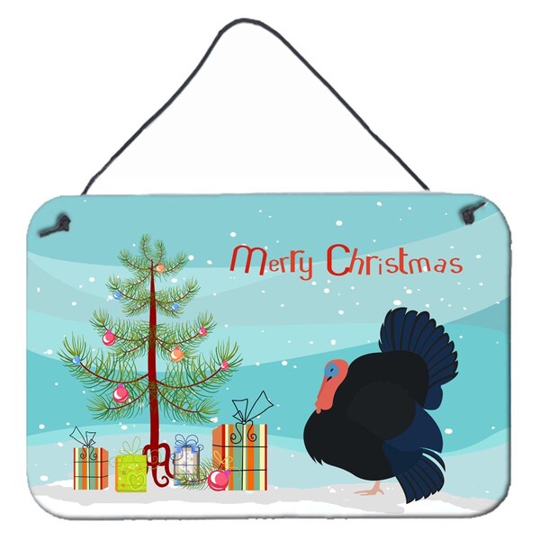 Carolines Treasures Norfolk Black Turkey Christmas Wall or Door Hanging Prints - BB9352DS812