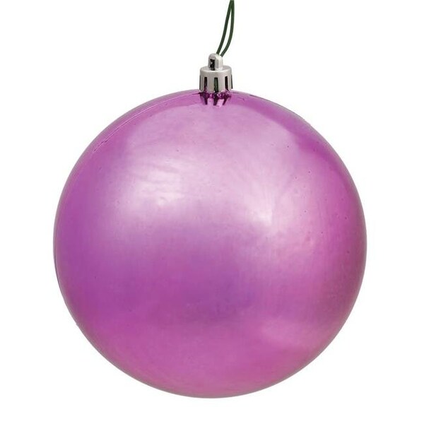 Vickerman Vickerman N590745DSV Mauve Shiny UV Drilled Ball Ornament; 2.75 in. - 12 per Bag - N590745DSV