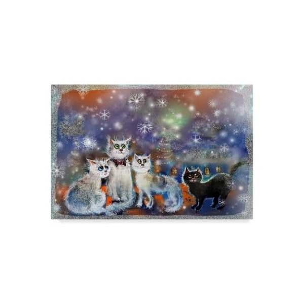Trademark Fine Art RUNA 'Christmas Cats' Canvas Art, 22x32 - ALI21656-C2232GG