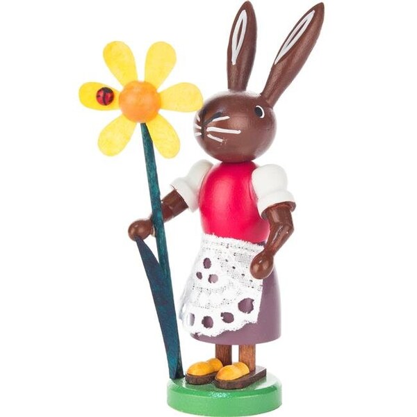 Alexander Taron Alexander Taron 224-667 Dregeno Easter Ornament Rabbit with Flower - 224-667