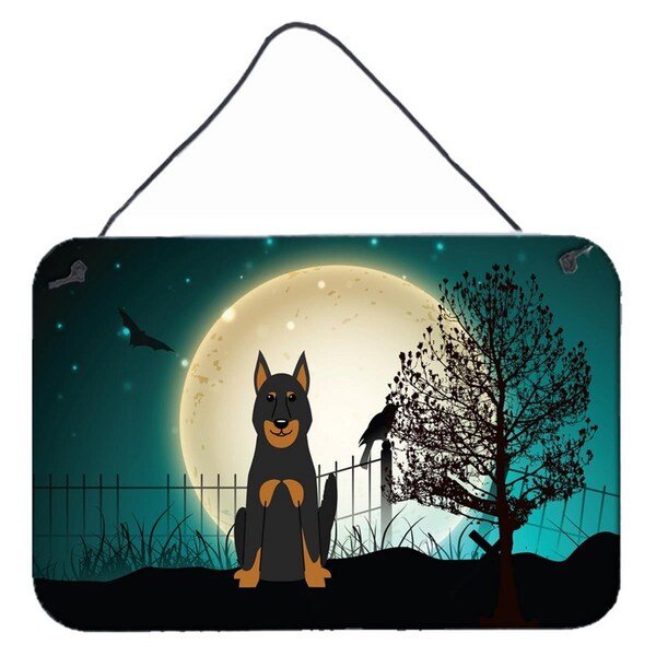 Carolines Treasures Halloween Scary Beauce Shepherd Dog Wall or Door Hanging Prints - BB2270DS812