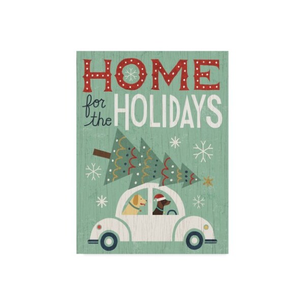 Trademark Fine Art Michael Mullan 'Holiday On Wheels I' Canvas Art, 14x19 - WAP08639-C1419GG