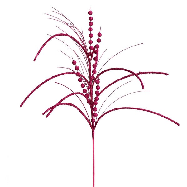 Vickerman 29 in. Berry Red Glitter Harvest Spray, 6PK - QG192421