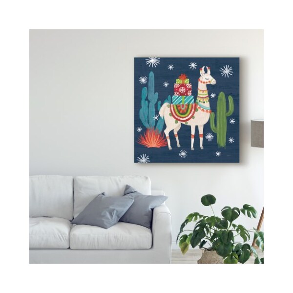 Trademark Fine Art Mary Urban 'Lovely Llamas Ii Christmas' Canvas Art, 18x18 - WAP09561-C1818GG