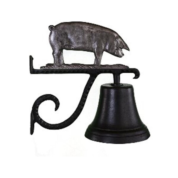Swivel Cast Bell With Swedish Iron Pig Ornament - SW763468