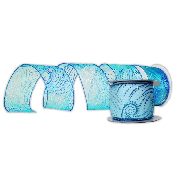Queens Of Christmas 2.5 in. Wide 10 yards Ribbons, Teal, 2PK - RBN-69T11X853969-BL-2PK