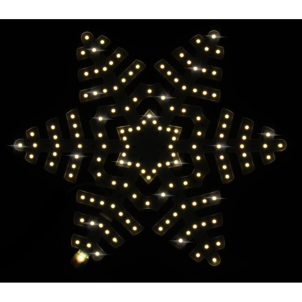 Queens Of Christmas 13 in. LED Snow Christmas Trees Snowflake - LED-SFTR13-LWW