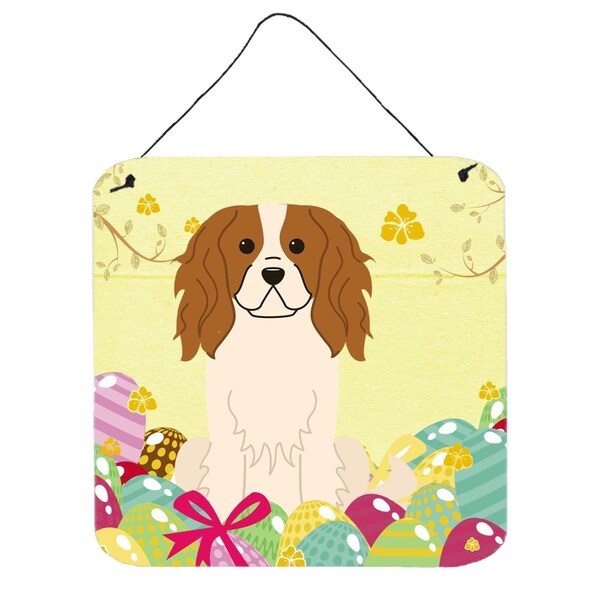 Carolines Treasures Easter Eggs Cavalier Spaniel Wall or Door Hanging Prints - BB6058DS66