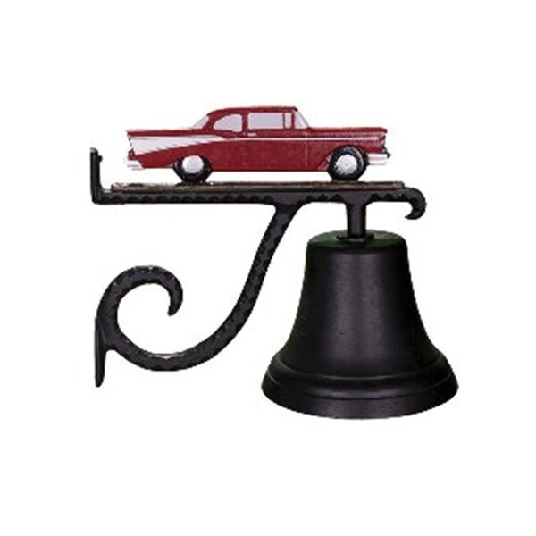 Swivel Cast Bell With Red Classic Car Ornament - SW763463
