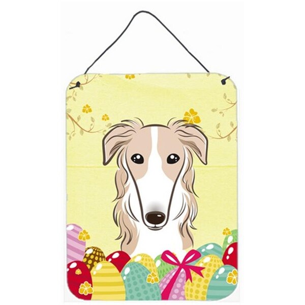 Carolines Treasures Borzoi Easter Egg Hunt Wall or Door Hanging Prints - BB1910DS1216