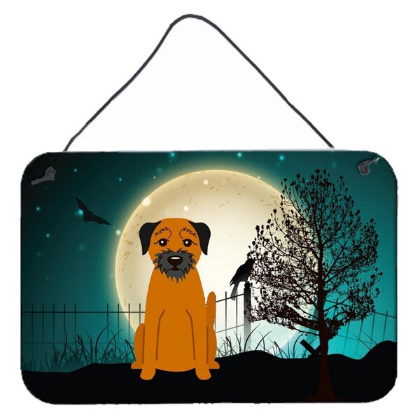 Carolines Treasures Halloween Scary Border Terrier Wall or Door Hanging Prints - BB2229DS812