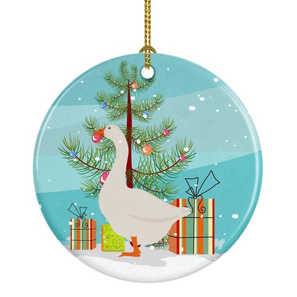 Carolines Treasures Carolines Treasures BB9259CO1 Embden Goose Christmas Ceramic Ornament - BB9259CO1