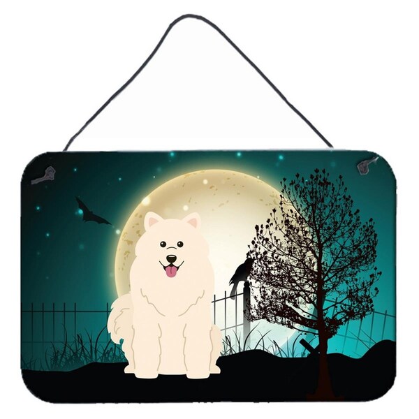 Carolines Treasures Halloween Scary Samoyed Wall or Door Hanging Prints - BB2220DS812