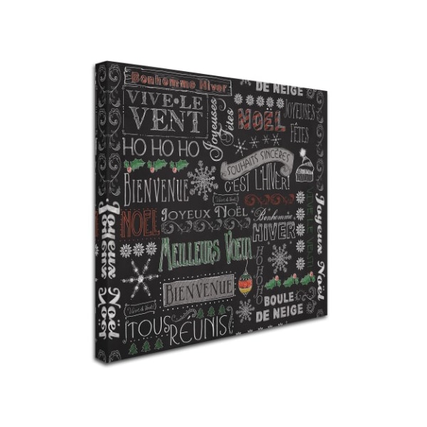 Trademark Fine Art Fiona Stokes-Gilbert 'Chalk Christmas F Patt' Canvas Art, 35x35 - ALI13686-C3535GG