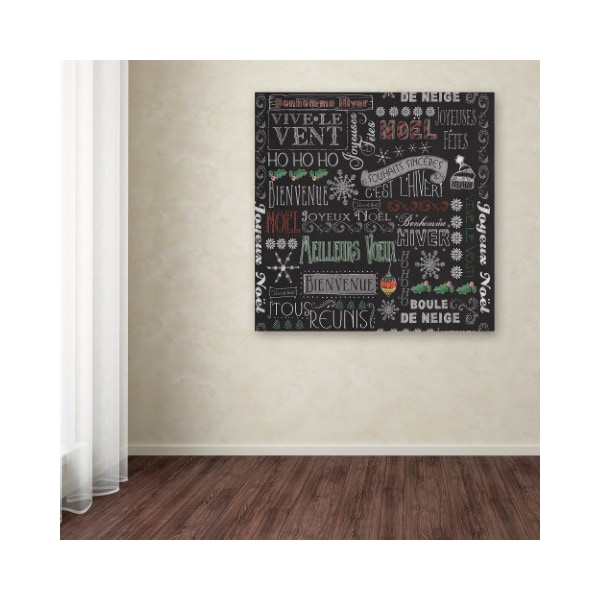 Trademark Fine Art Fiona Stokes-Gilbert 'Chalk Christmas F Patt' Canvas Art, 35x35 - ALI13686-C3535GG