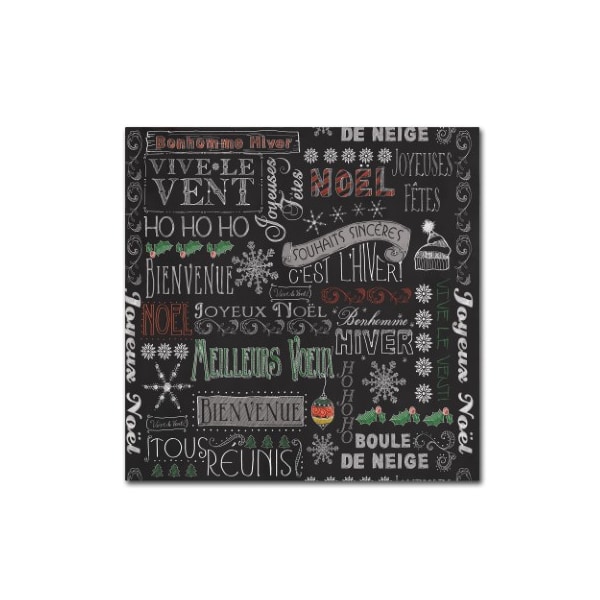 Trademark Fine Art Fiona Stokes-Gilbert 'Chalk Christmas F Patt' Canvas Art, 35x35 - ALI13686-C3535GG