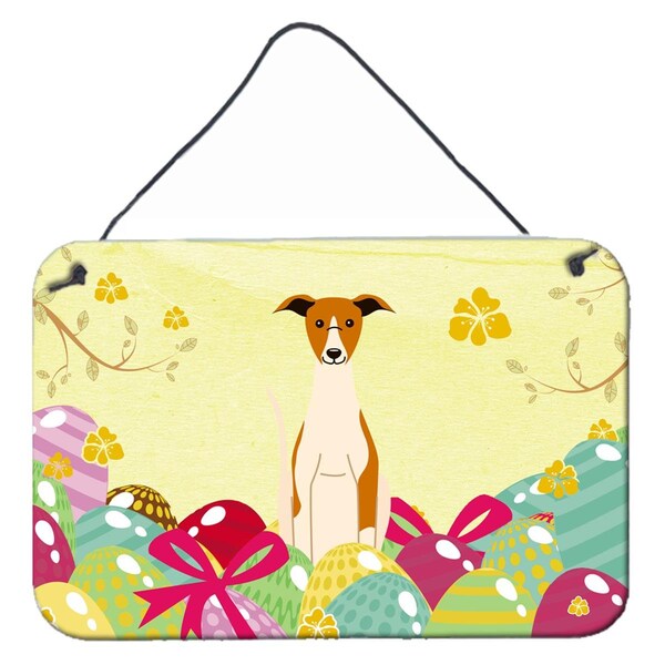 Carolines Treasures Easter Eggs Whippet Wall or Door Hanging Prints - BB6099DS812
