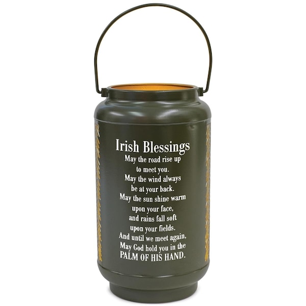 Dicksons Unisex Irish Blessings Road Large Lantern, Green - One Size - DLTN47LGR