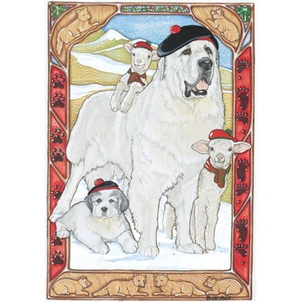 Pipsqueak Productions Pipsqueak Productions C967 Holiday Boxed Cards- Great Pyrenees - C967