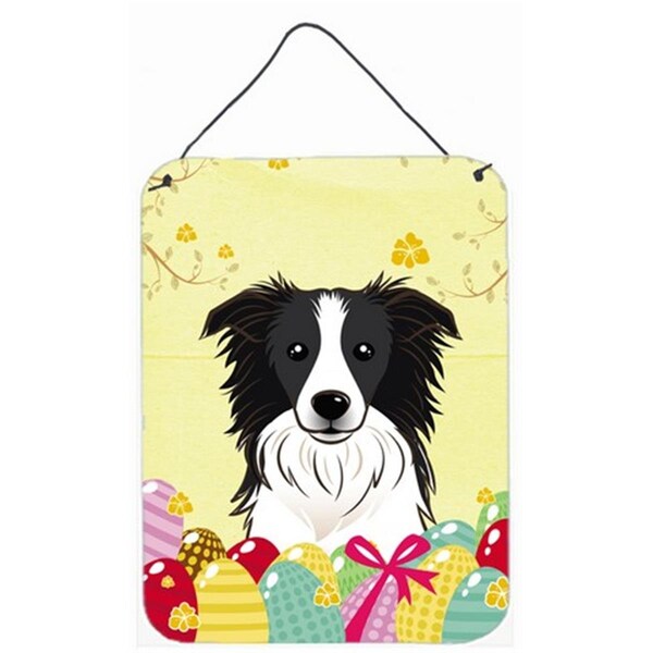 Carolines Treasures Border Collie Easter Egg Hunt Wall or Door Hanging Prints - BB1923DS1216