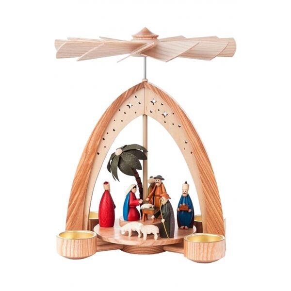 Alexander Taron Dregeno Pyramid - Nativity Scene with a Natural Wood Finish - 085-265BT
