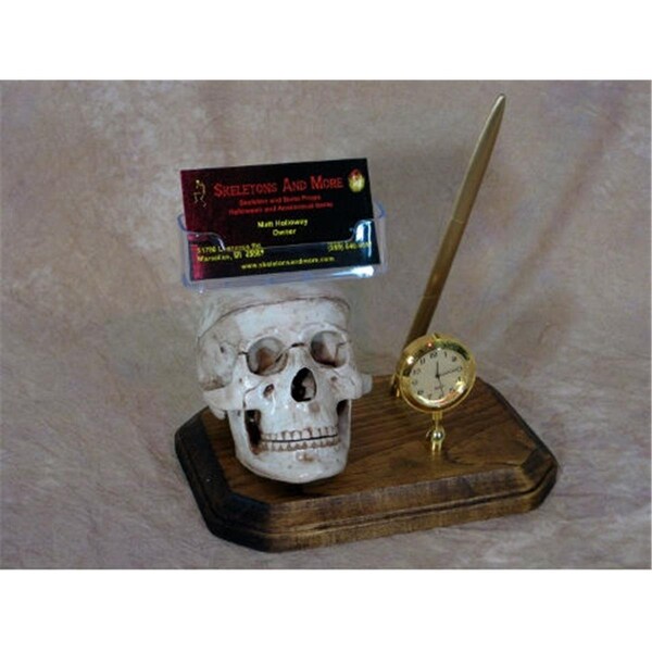 Perfectpretend Skull Pen-Business Card Holder with Clock - PE1413029