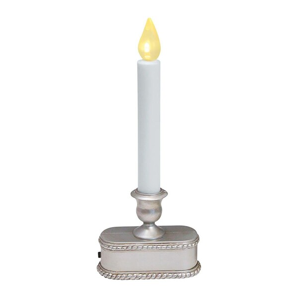 Goldengifts No Scent Brushed Silver Auto Sensor Candle 9 in. - GO2738797