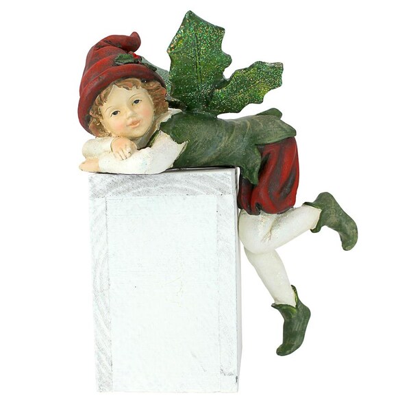Design Toscano Santa's Christmas Elves Shelf Sitter Statue: Elijah - LY7102142