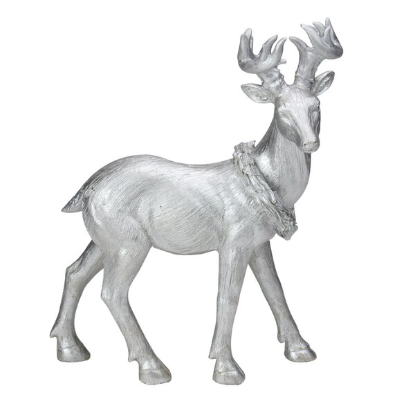 Go-Go 11.5 in. Elegant Silver Christmas Table Top Reindeer Figure - GO1786041