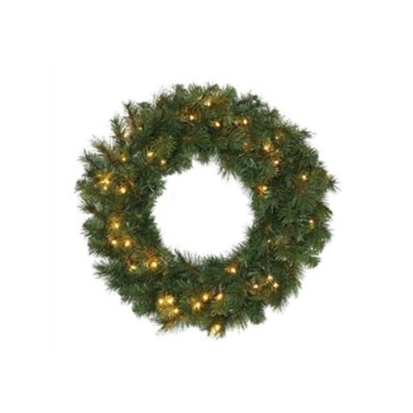Ggw Presents 24 in. 50 Warm White LED Lights Christmas Wreath - GG3241971