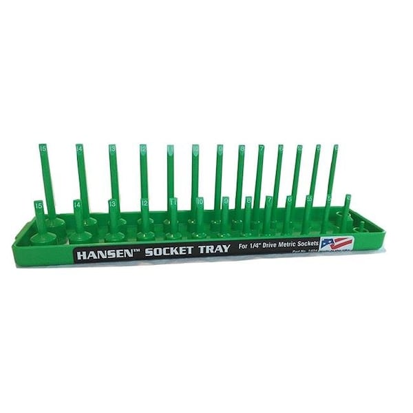 Hansen Global Hansen Global HR1404 0.25 in. Drive Metric Deep & Regular; Green - HR1404