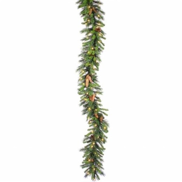 Vickerman 9 ft. X 12 in. Christmas Tree Cheyenne Garland 30Cones 240T - A800911