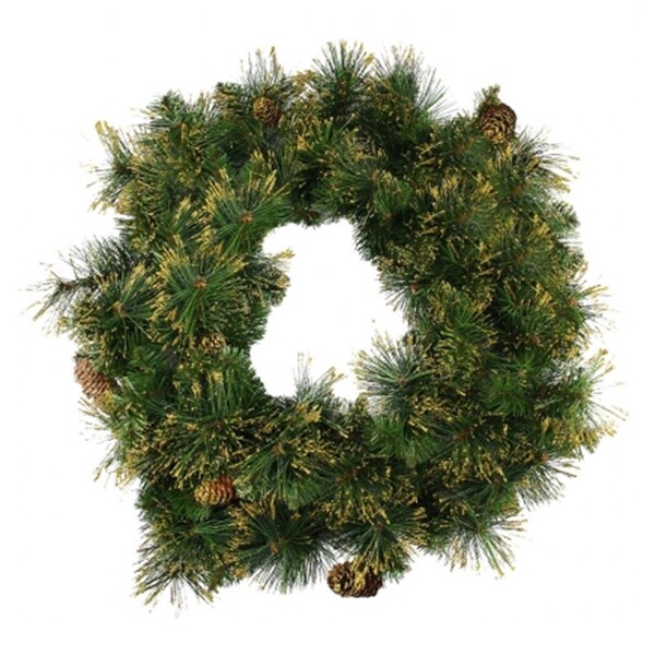 Northlight Seasonal 24 in. Mixed Pine Glittered Pine Cone Artificial Christmas Wreath - Unlit - 31741383