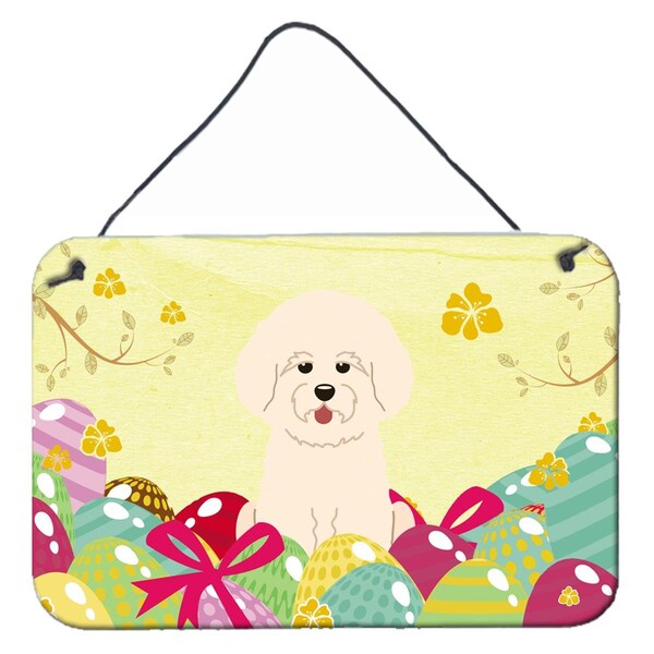 Carolines Treasures Easter Eggs Bichon Frise Wall or Door Hanging Prints - BB6075DS812