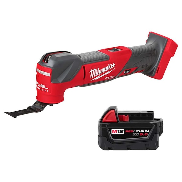 Milwaukee Tool M18 Fuel Multi-Tool, M18 XC5.0 Battery - 2836-20,48-11-1850