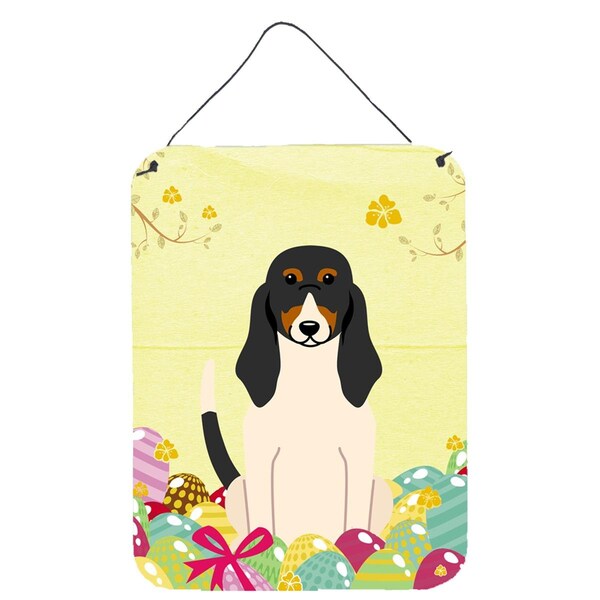 Carolines Treasures Easter Eggs Swiss Hound Wall or Door Hanging Prints - BB6044DS1216