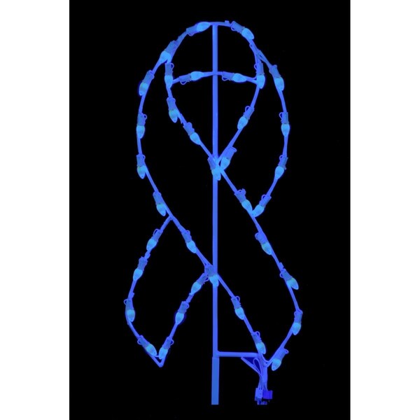 Queens Of Christmas 3 ft. Awareness Ribbons, Blue - GM-RBN-03-BL