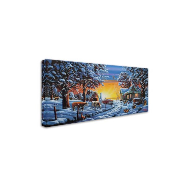 Trademark Fine Art Geno Peoples 'Country Christmas' Canvas Art, 16x32 - ALI19585-C1632GG