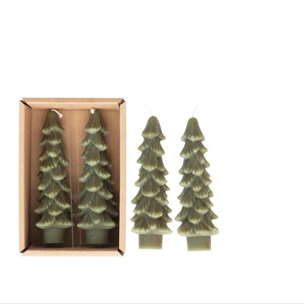 Creative Co-Op Creative Co-Op Flaire Evergreen Tree Taper Candle 5 in. - XS0433