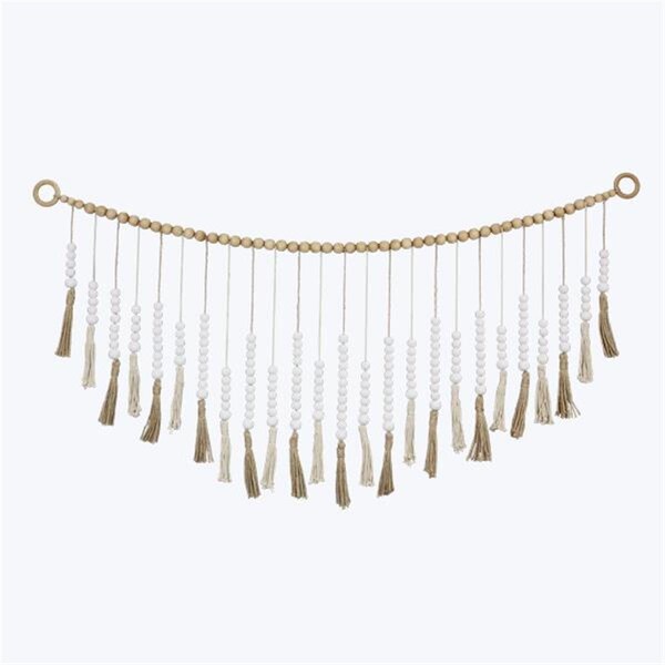 Youngs 42 in. Wood Bead & Tassel Garland - 11385