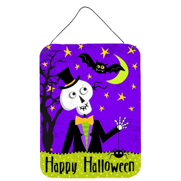 Carolines Treasures Happy Halloween Skeleton Wall or Door Hanging Prints - VHA3014DS1216